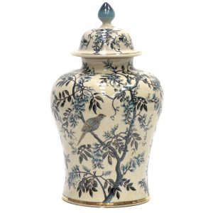 Ваза с крышкой Glasar 23x23x41 см