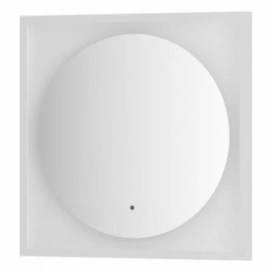 Зеркало Defesto Еclipse 60х60 12W белая рама, с LED-подсветкой, ИК выключатель, нейтральный свет DF 2226R