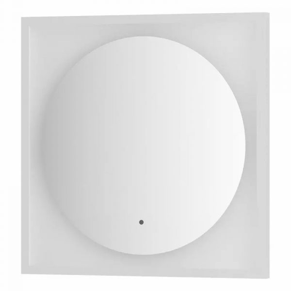 Зеркало Defesto Еclipse 60х60 12W белая рама, с LED-подсветкой, ИК выключатель, нейтральный свет DF 2226R