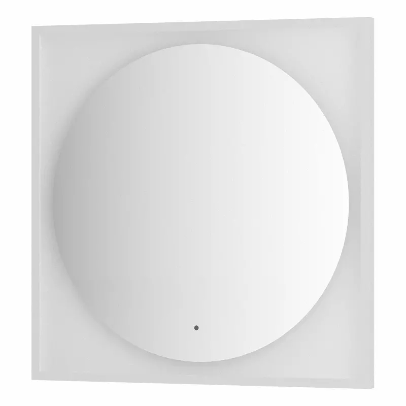 Зеркало Defesto Еclipse 80х80 18W белая рама, с LED-подсветкой, ИК выключатель, нейтральный свет DF 2228R