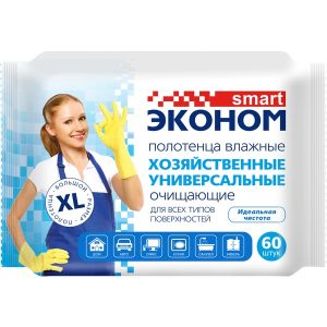 Полотенца влажные Эконом Smart Хозяйственные 60 шт