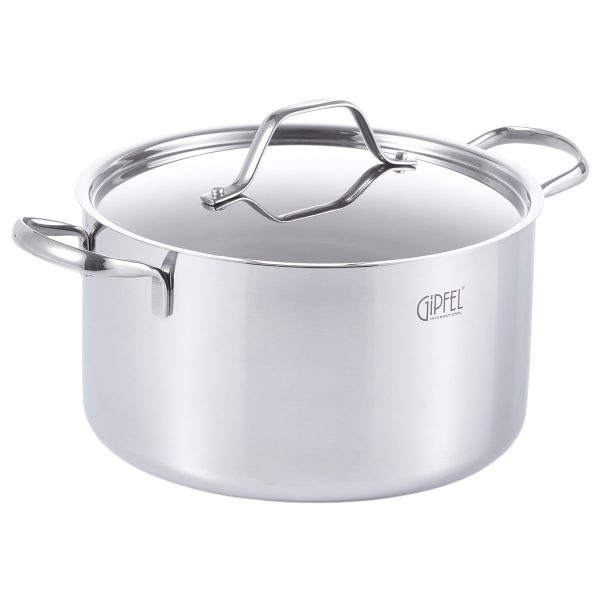 Кастрюля Gipfel Galaxy с крышкой из нержавеющей стали 24х13,5 см 6 л