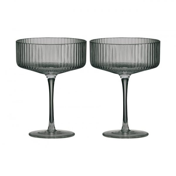 Набор бокалов Pozzi Milano 1876 Modern classic для коктейлей серый 0,25 л 2 предмета