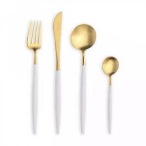 Набор столовых приборов Cutipol Goa white gold 6 персон 24 предмета