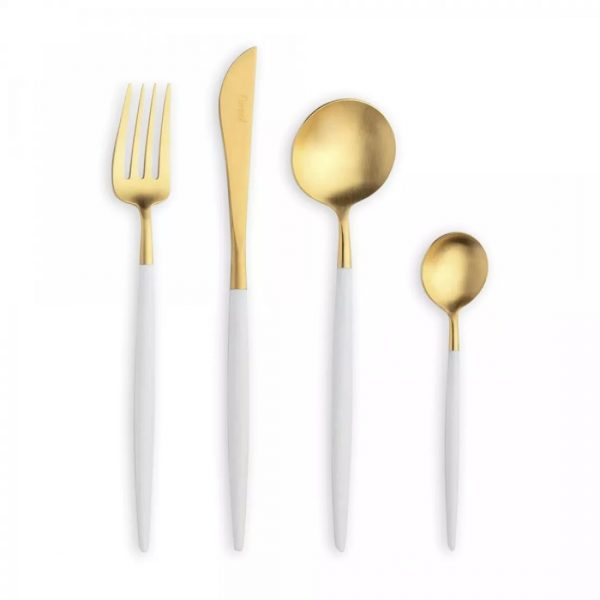 Набор столовых приборов Cutipol Goa white gold 6 персон 24 предмета