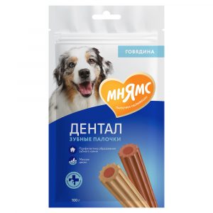 Лакомство Мнямс дентал для собак "Зубные палочки" с говядиной 100 г