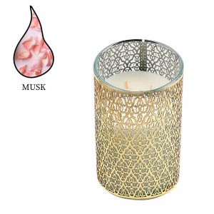 Аромасвеча Nour Bougie Arabesque Musc золото 2160 г
