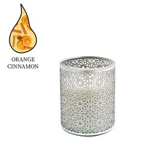 Аромасвеча Nour Bougie Mosaica Orange cinnamon серебро 2400 г