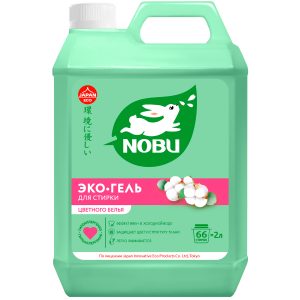Средство для стирки жидкое Nobu для цветного белья, экологичное 2 л