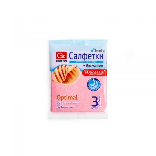 Cалфетки Grifon вискоза 30x26см/3шт