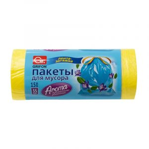 Пакеты для мусора с завязками Grifon 2слоя 35л 15шт