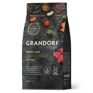 Сухой корм для котят Grandorf Fresh из свежего мяса ягнёнка с бататом 2 кг