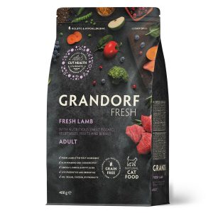 Сухой корм для кошек Grandorf Fresh из свежего мяса ягнёнка с бататом 0,4 кг
