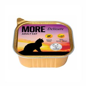 Корм More Delicate для стерилизованных кошек паштет с курицей 100 г