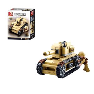 Конструктор Sluban танк бежевый (M38-B0587B)