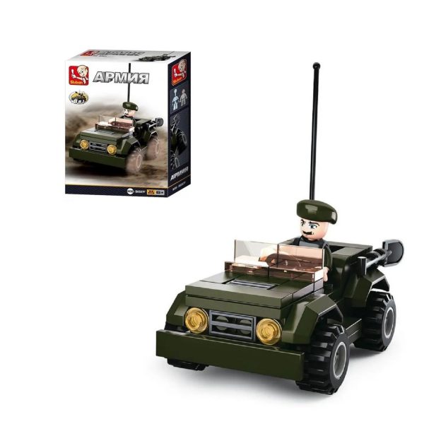 Конструктор Sluban военный джип (M38-B0587F)