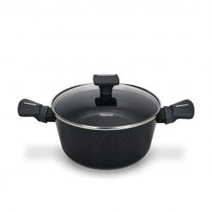 Кастрюля Fissman Ferro алюминиевая со стеклянной крышкой 22х10,5 см / 3,36 л