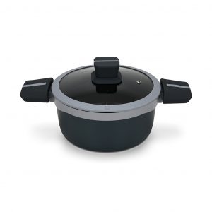 Кастрюля Fissman Luxuria алюминиевая со стеклянной крышкой 20х10 см / 2,5 л