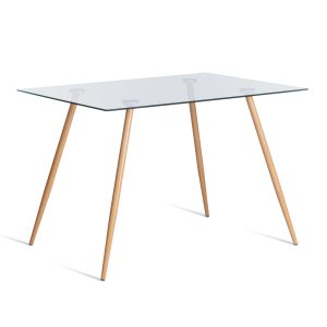 Стол TC Modern Sophia стекло и металл под бук 110х80х75 см