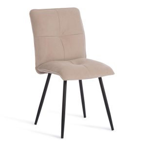Стул TC Modern Sweet флок бежевый с чёрным 46х55х88 см
