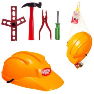 Каска строительная ABtoys и набор инструментов (PT-01448)