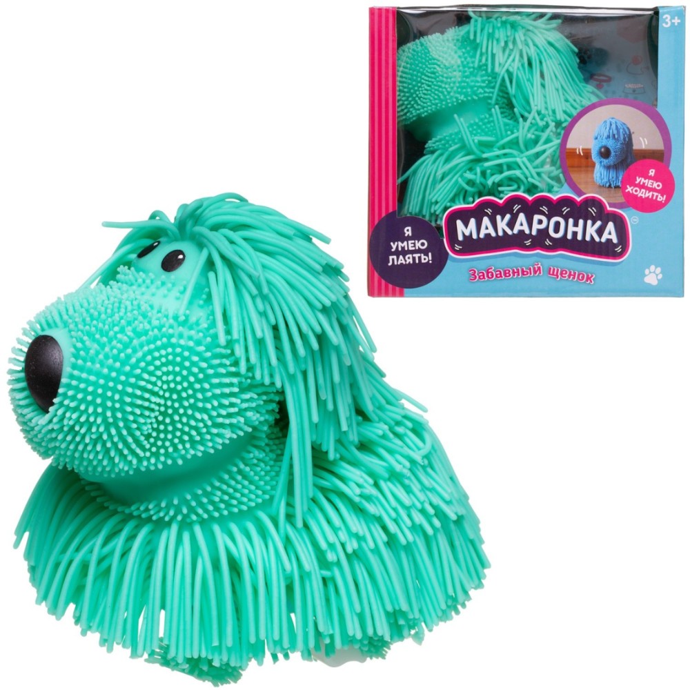 Макаронка ABtoys собака зеленая ходит (PT-01846)