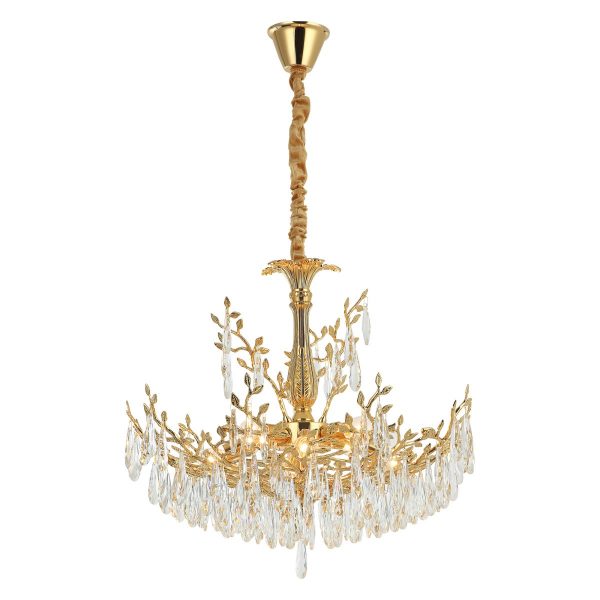 Люстра Citilux Ritz CL310082 золотистая