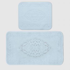 Набор ковриков для ванны Retro textil Antique голубой 2 шт