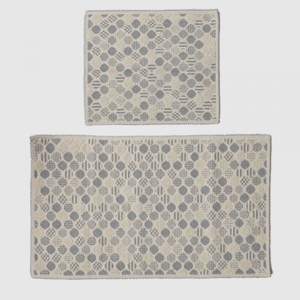 Набор ковриков для ванны Retro textil Honeycomb серый 2 шт