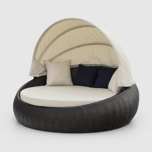 Шезлонг Greenpatio из искусственного ротанга, круглый D179,5х83х148см