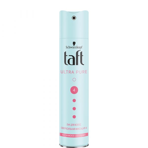 Лак для волос Taft ultrapure сверхсильная фиксация 250 мл