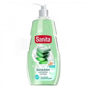 Бальзам для мыться посуды Sanita PURE Алоэ вера 450Г