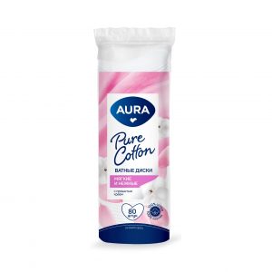 Ватные диски AURA  80шт