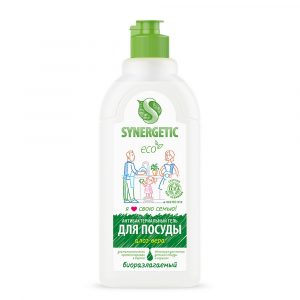 Средство для мытья посуды Synergetic антибактериальное, с ароматом алоэ, 0,5 л