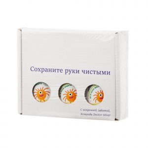 Набор детских гелей для рук антисептический Doctor Silver 3x60 мл