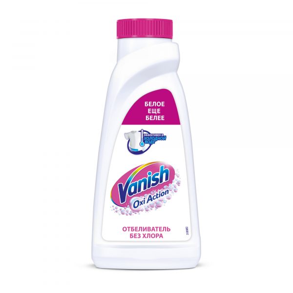 Пятновыводитель Vanish Oxi Action Кристальная белизна с отбеливателем 450 мл