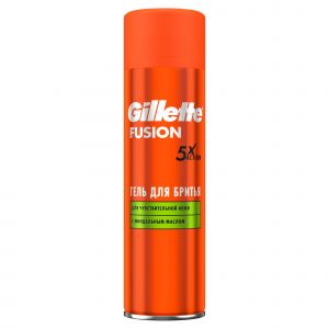 Гель для бритья Gillette Fusion5 Ultra Sensitive, для чувствительной кожи, мужской, 200 мл