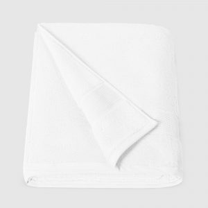Полотенце махровое Erteks Cirrus100x150см титан/белое